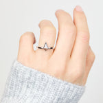 ​Salt and pepper engagement ring