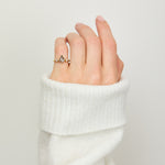 One of a Kind Salt and Pepper Kite Diamond 18ct Yellow Gold Ring