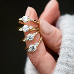 lab grown diamond yellow gold engagement rings