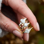 lab grown diamond engagement rings in 18ct yellow gold