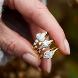 lab grown diamond engagement rings in 18ct yellow gold