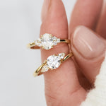 lab grown diamond engagement rings in 18ct yellow gold