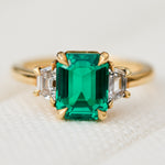 Coloured gemstone engagement rings