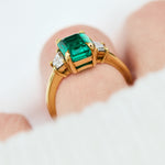 Coloured gemstone engagement rings