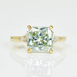 Light Green Moissanite Engagement Ring