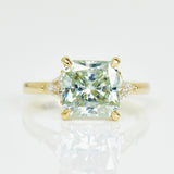 Light Green Moissanite Engagement Ring