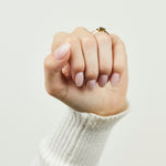 18ct yellow gold salt and pepper kite diamond engagement pavé ring