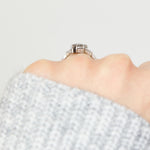 Salt and pepper engagement ring