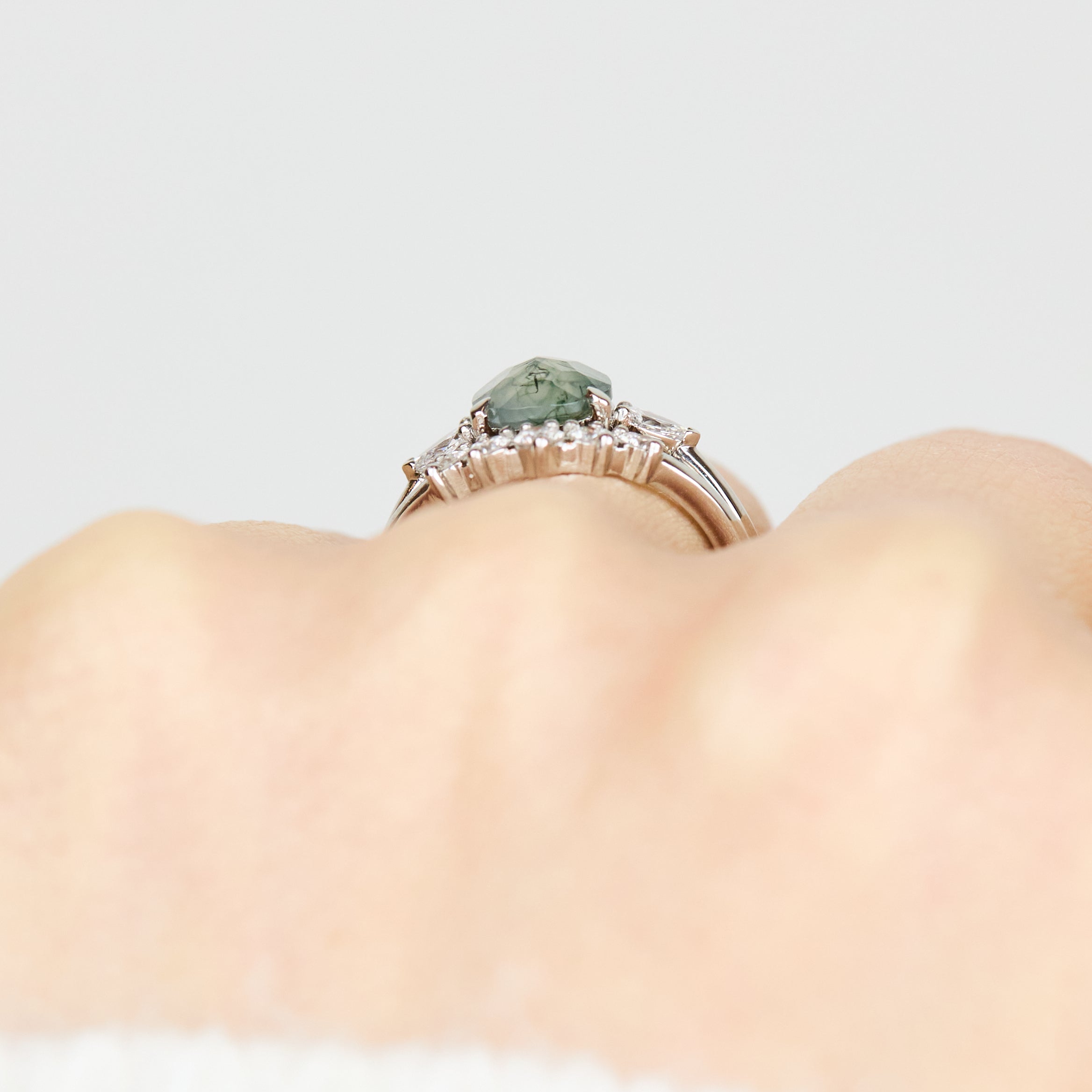 Coloured gemstone engagement rings
