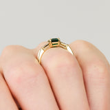 Coloured gemstone engagement rings