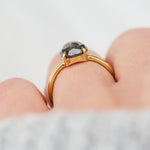 Salt and pepper engagement ring