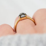 Salt and pepper engagement ring