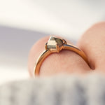 Kite Salt and Pepper Diamond Ring