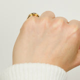 One of a Kind Salt and Pepper Kite Diamond 18ct Yellow Gold Ring