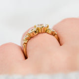 one of a kind eight diamond yellow gold engagement ring