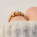 round brilliant cut lab grown diamond ring set in yellow gold