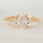 18ct Yellow Gold Oval Lab Grown Diamond Engagement Ring