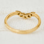 mia diamond wedding band with five round diamonds