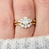 mia diamond wedding band with five round diamonds