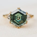 Coloured gemstone engagement rings