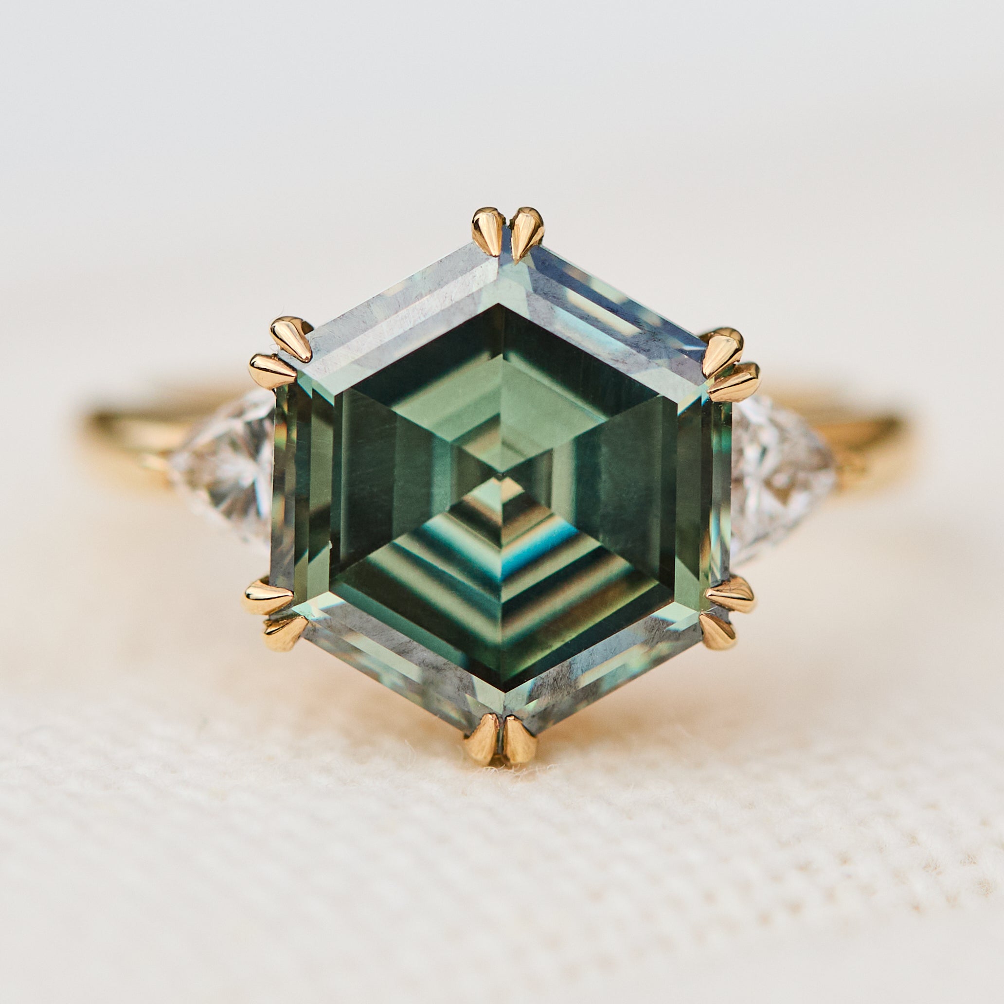 Coloured gemstone engagement rings