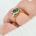Coloured gemstone engagement rings