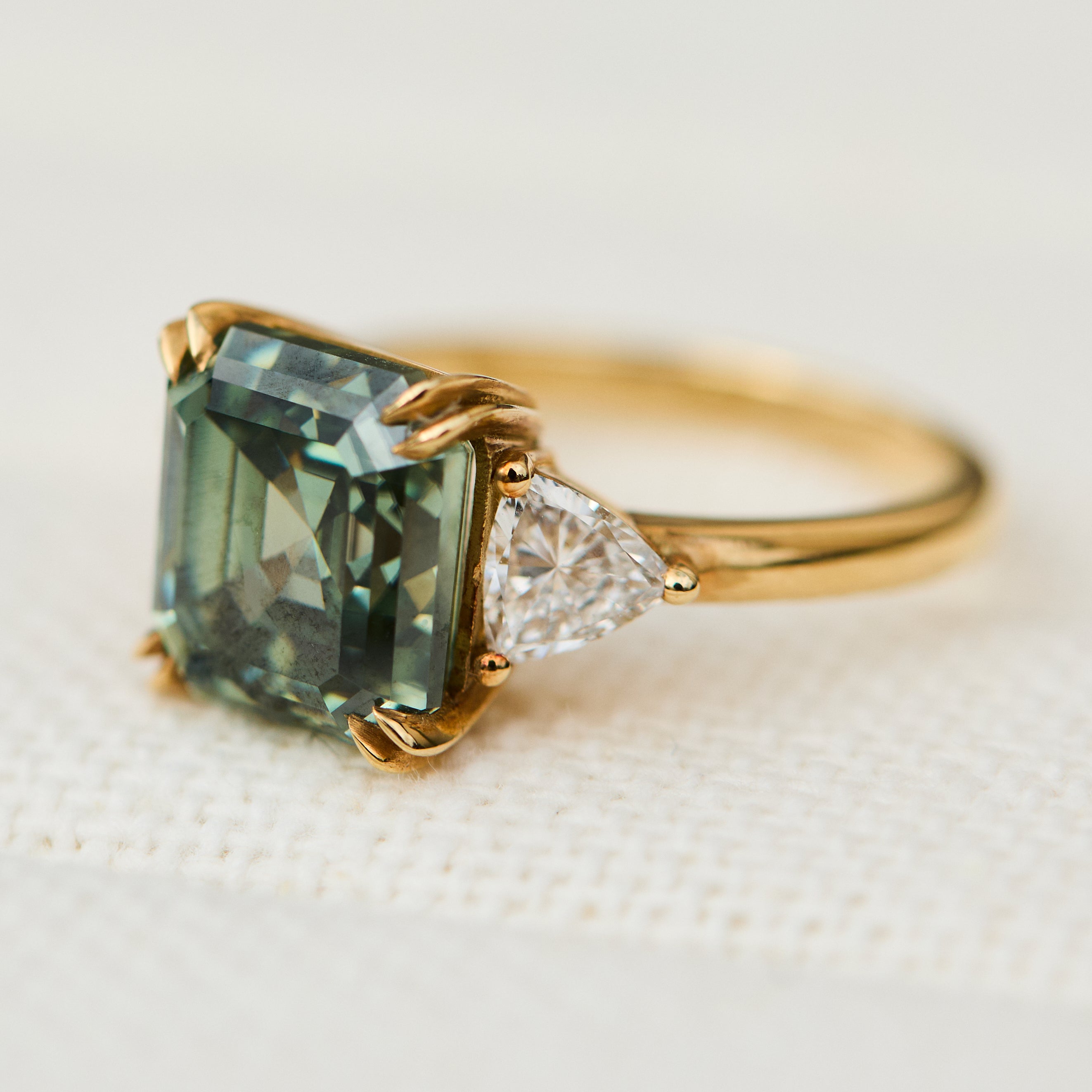 moissanite emerald cut ring