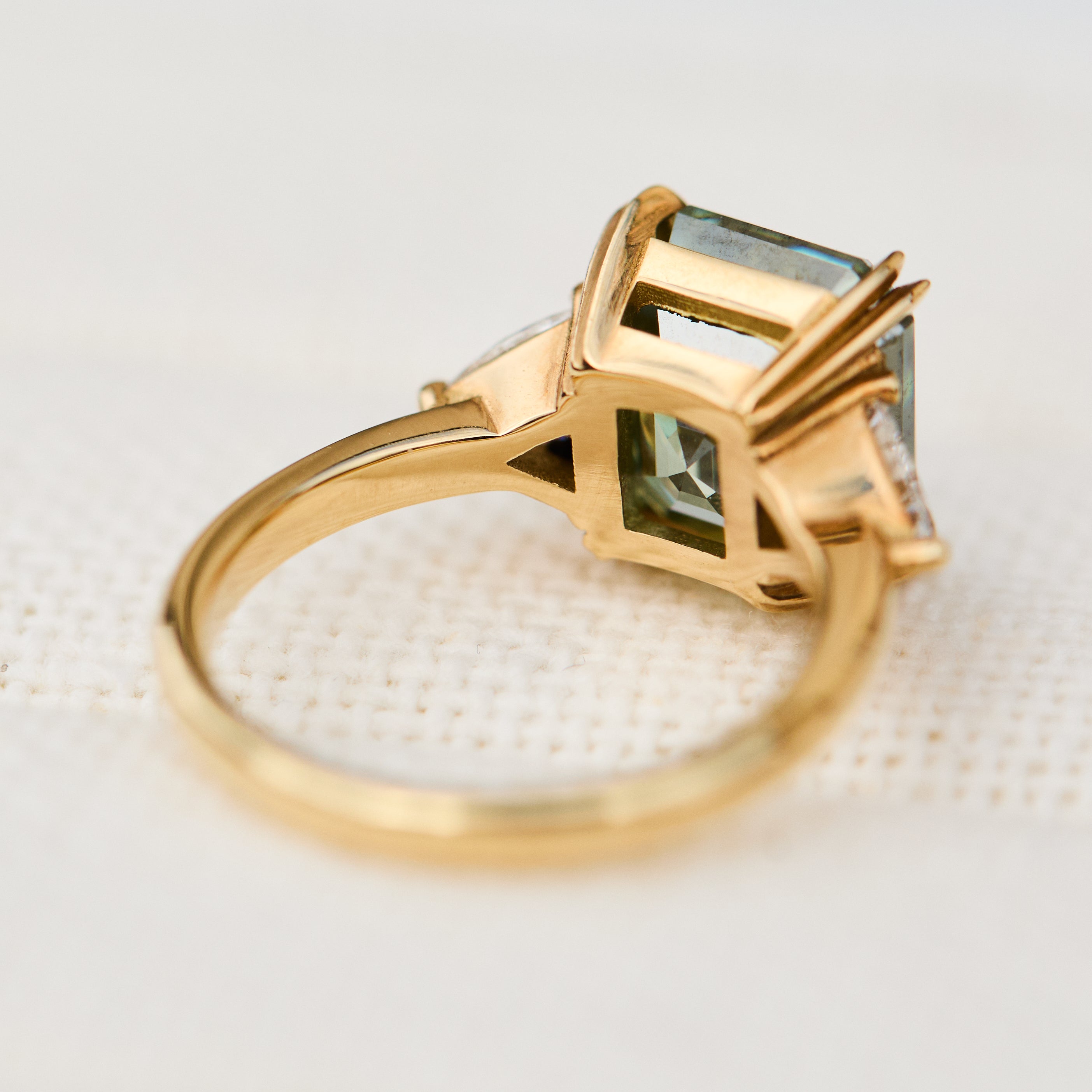 moissanite emerald cut ring