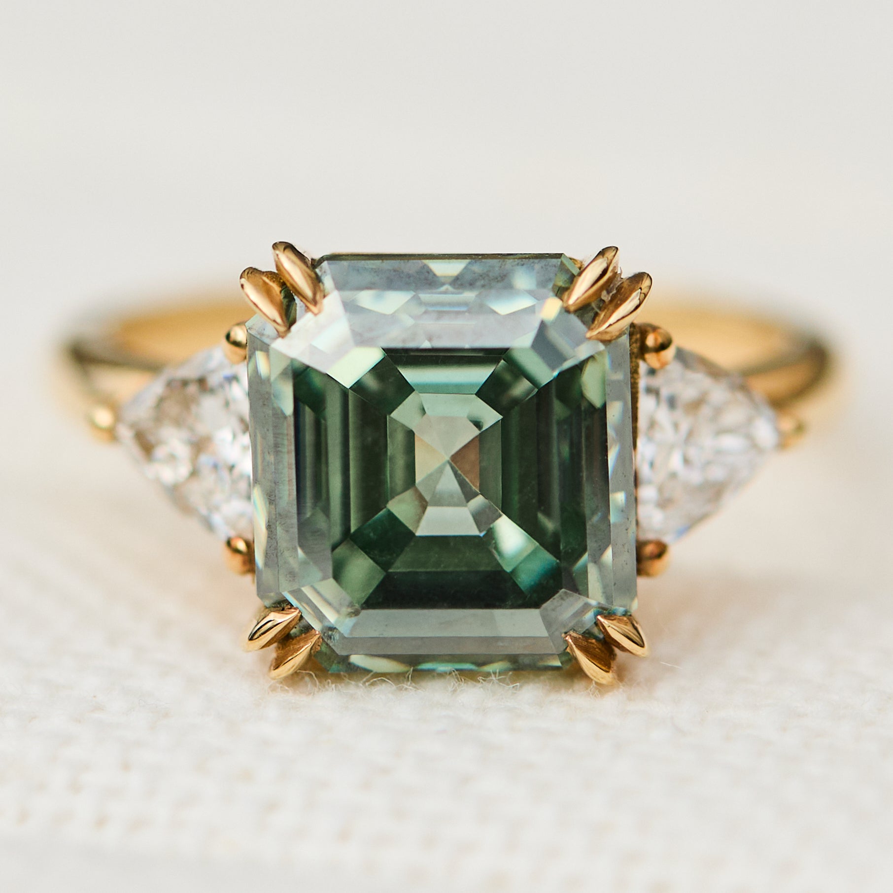 moissanite emerald cut ring