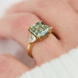 moissanite emerald cut ring