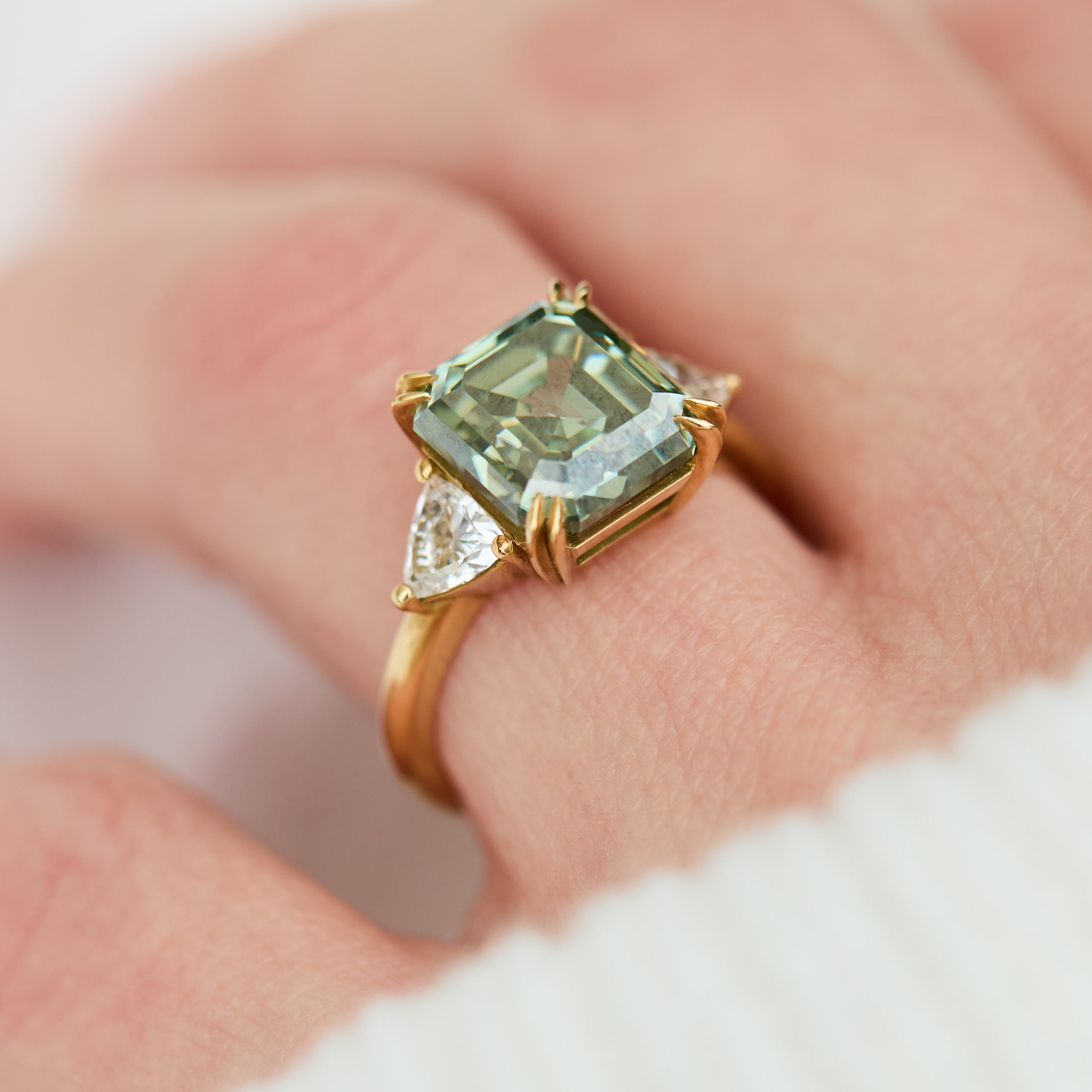 moissanite emerald cut ring