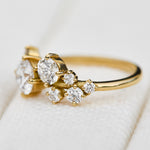 one of a kind eight diamond yellow gold engagement ring