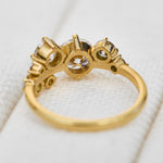 one of a kind eight diamond yellow gold engagement ring