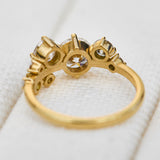 one of a kind eight diamond yellow gold engagement ring