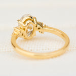 one of a kind oval lab grown diamond engagement ring in yellow gold