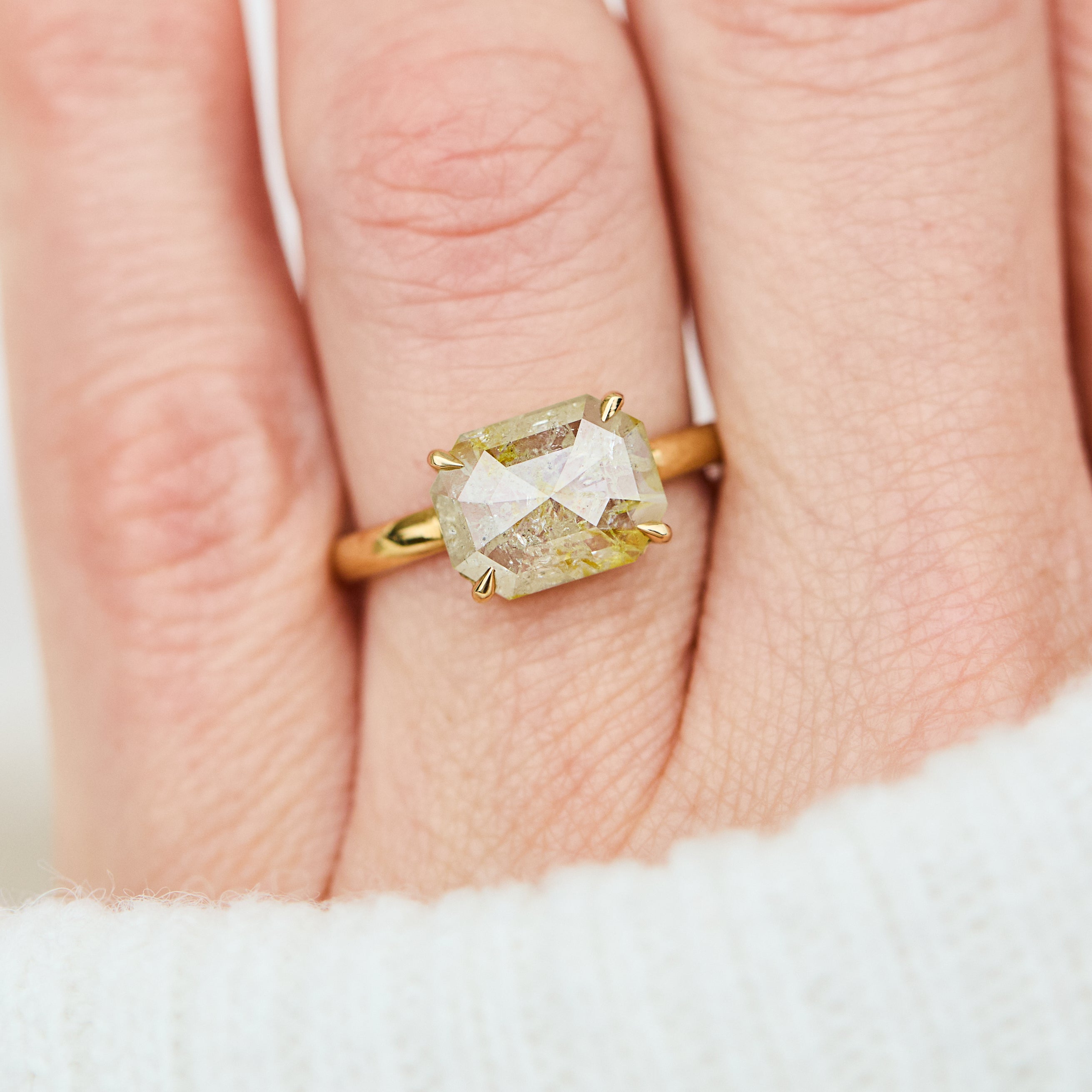 Coloured gemstone engagement rings