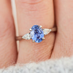 oval blue sapphire engagement ring