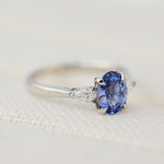 oval blue sapphire engagement ring