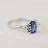 oval blue sapphire engagement ring