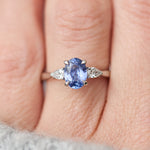 oval blue sapphire engagement ring