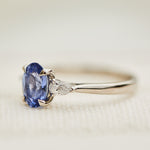oval blue sapphire engagement ring