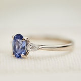 oval blue sapphire engagement ring