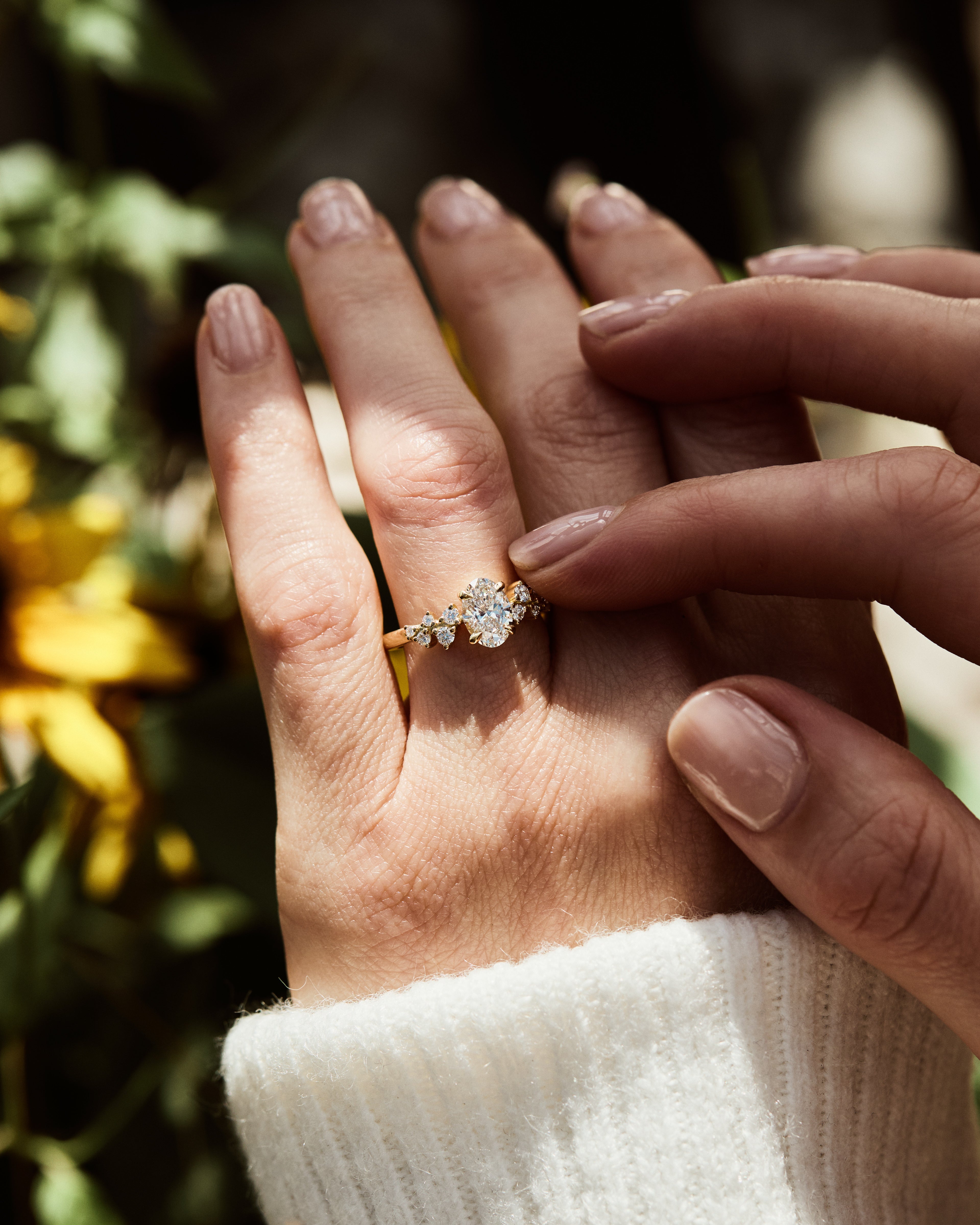 Oval Lab Grown Diamond Engagement Ring