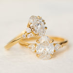 oval diamond engagement rings in yellow gold