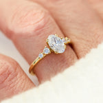 18ct Yellow Gold Oval Lab Grown Diamond Engagement Ring