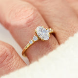 18ct Yellow Gold Oval Lab Grown Diamond Engagement Ring