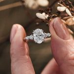 oval diamond platinum engagement ring 