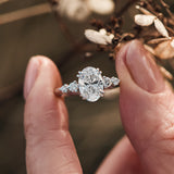 oval diamond platinum engagement ring 
