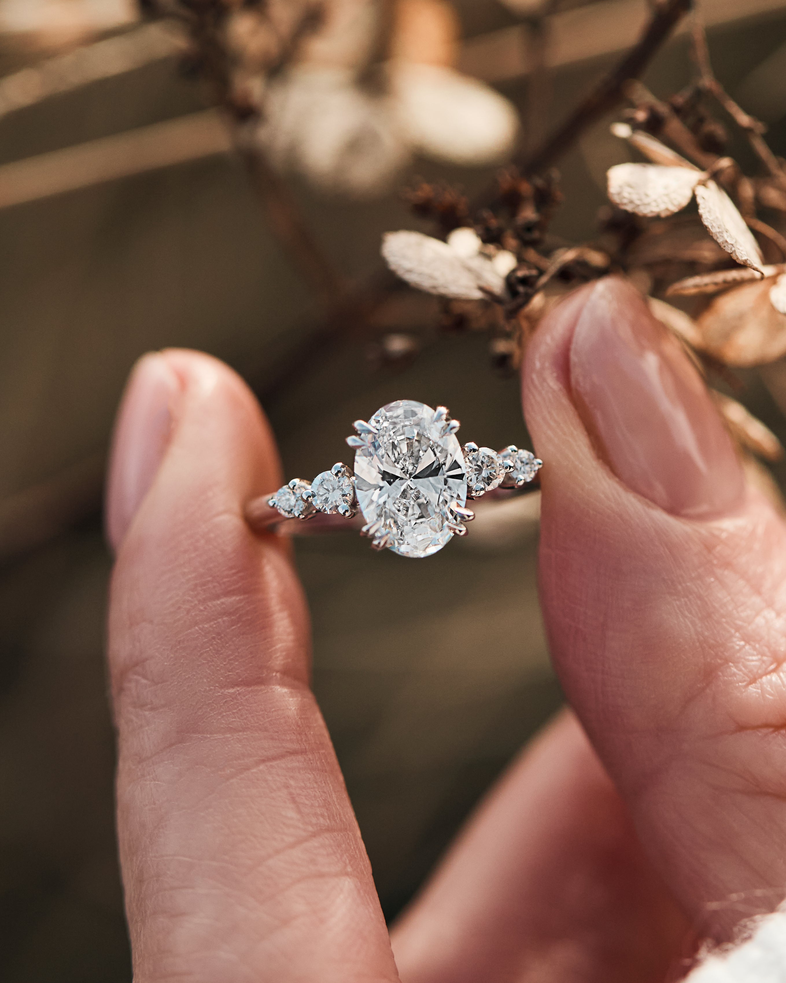 oval diamond platinum engagement ring 