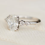 oval diamond platinum engagement ring 